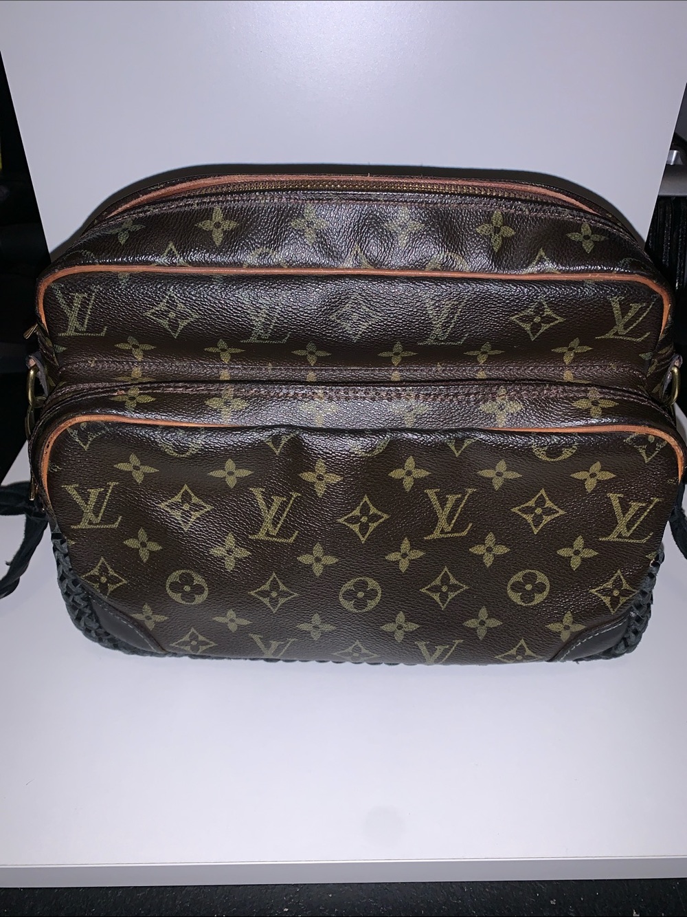 Vintage Boho Louis Vuitton Monogram Crossbody Nil bag in Brown
